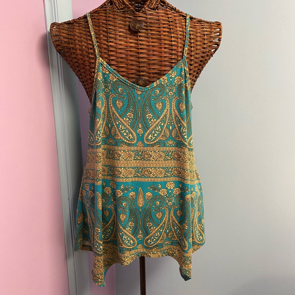 Miusey Whimsical Paisley Tunic Tank sz M